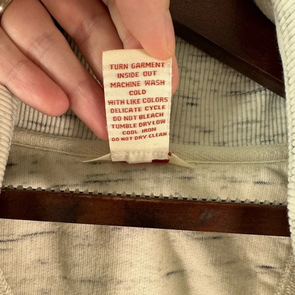 Sundance Sweater Cardigan Open Front Heather Cream Boho Causal Size Small Womens